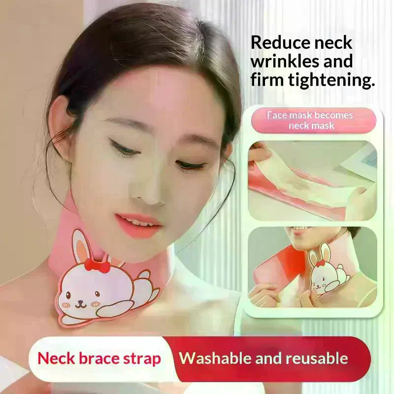 1Pcs Beauty Skin Neck Care Womens Neck Mask Silicone Gel Anti Aging Patch For Neck Mask SPA Neck Wrap Mask Moisturizing Belt