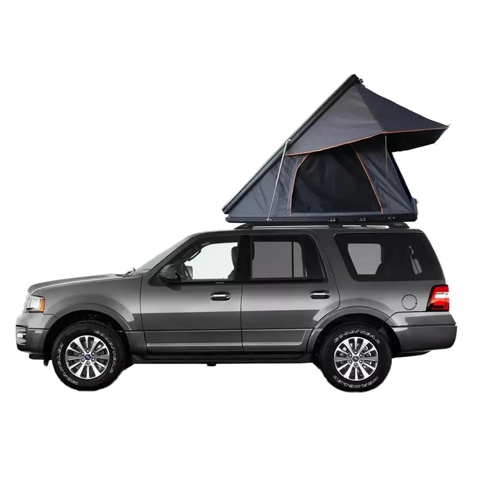

EM Factory Supply New Style Roof Top Tent Aluminum Hard Shell Triangle Clamshell Car Rooftop Tent