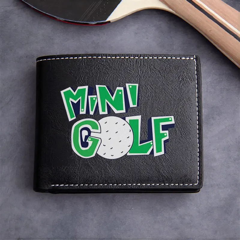Portafoglio Mini Golf Premium in PU dal design elegante e compatto per uomo e donna, leggero, durevole, per uso quotidiano, accessorio di moda