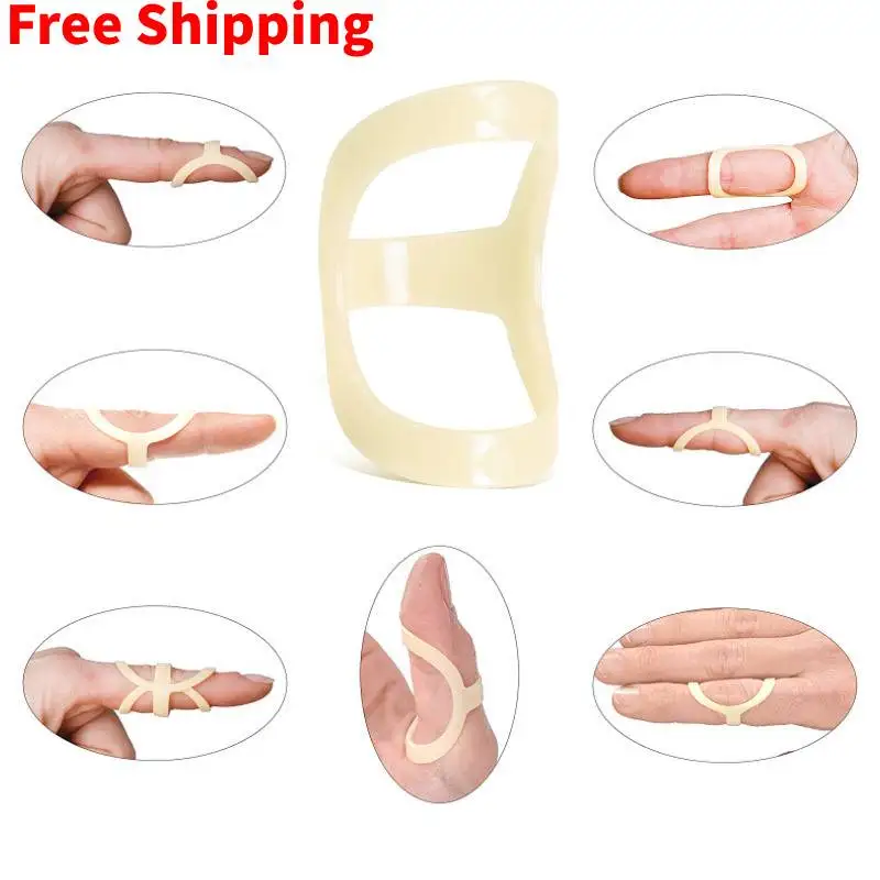 

2Pcs Finger Splint Fixed Ring Adjustable Broken Finger Joint Stabilizer Finger Splint Bracket Protector Straightening Arthritis