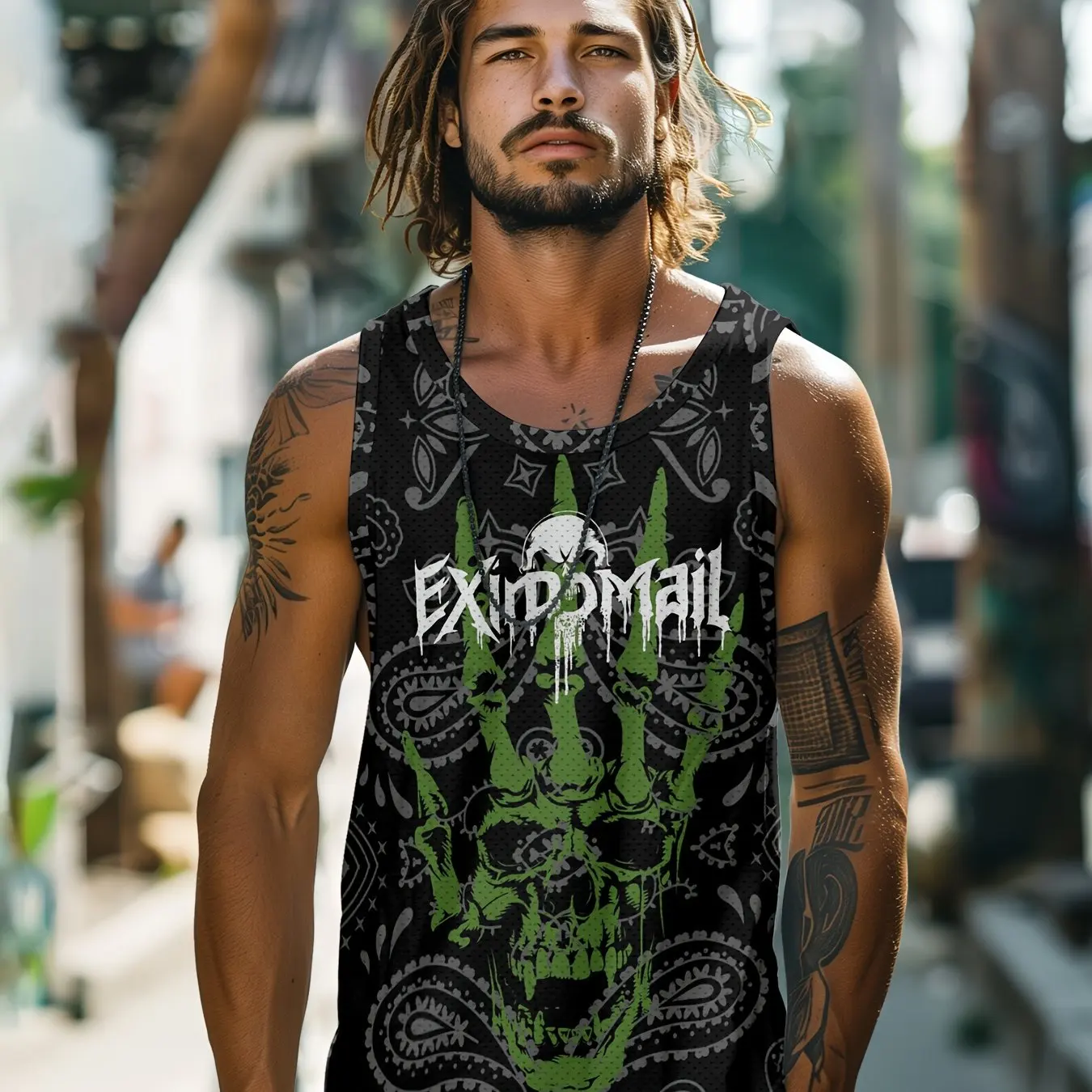 

Summer Vacation Seaside Coconut Tree Pattern Print Men's Tank Tops Fitness Loose Breathable Comfortable Sleeveless Holiday Vest