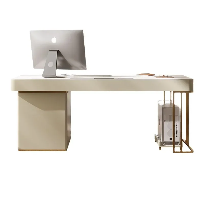 

Italian light luxury high-end rock slab desk book household modern simple computer