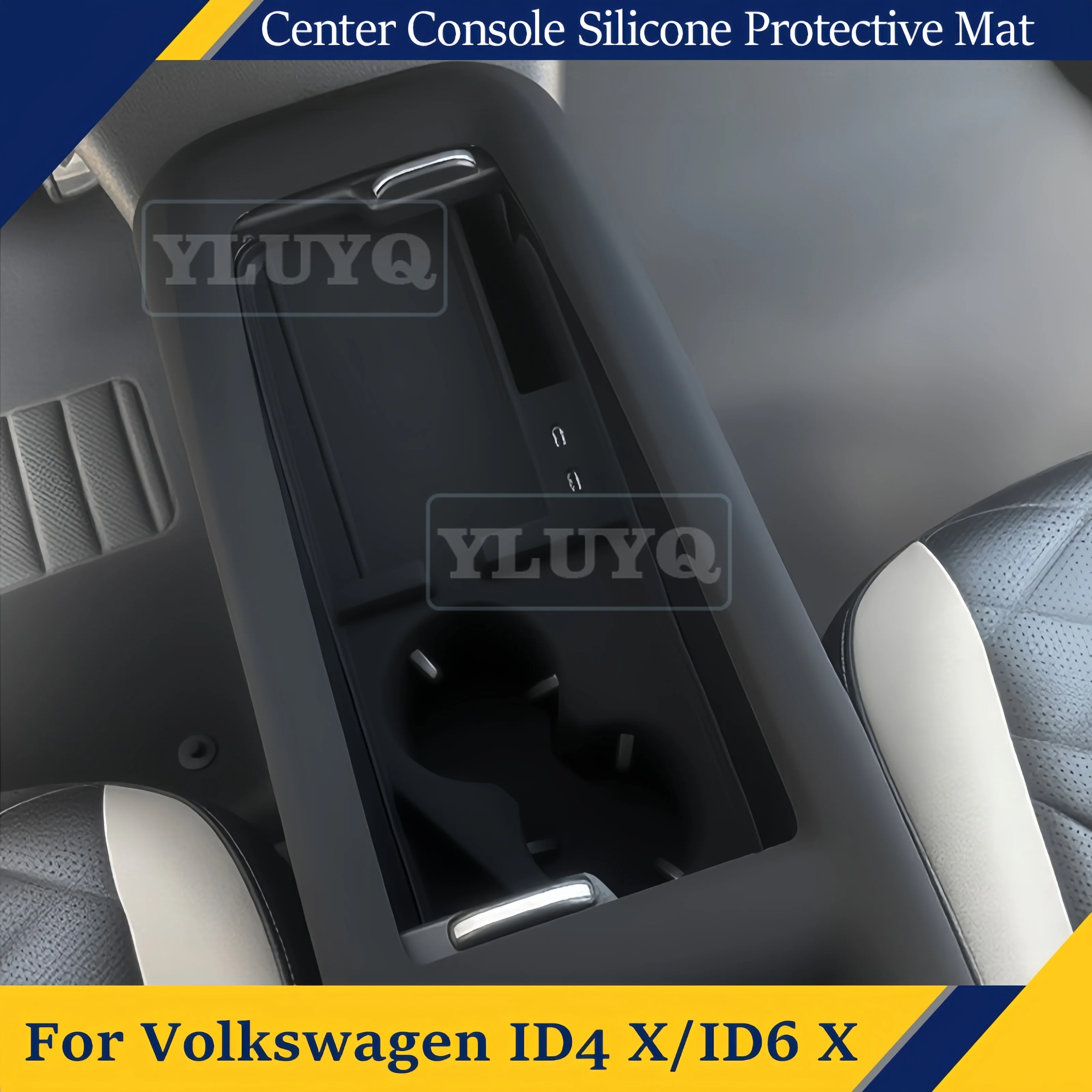 2026 For Volkswagen ID4 X ID6 X central control silicone protective mat, interior gear shift cup cover, car accessories