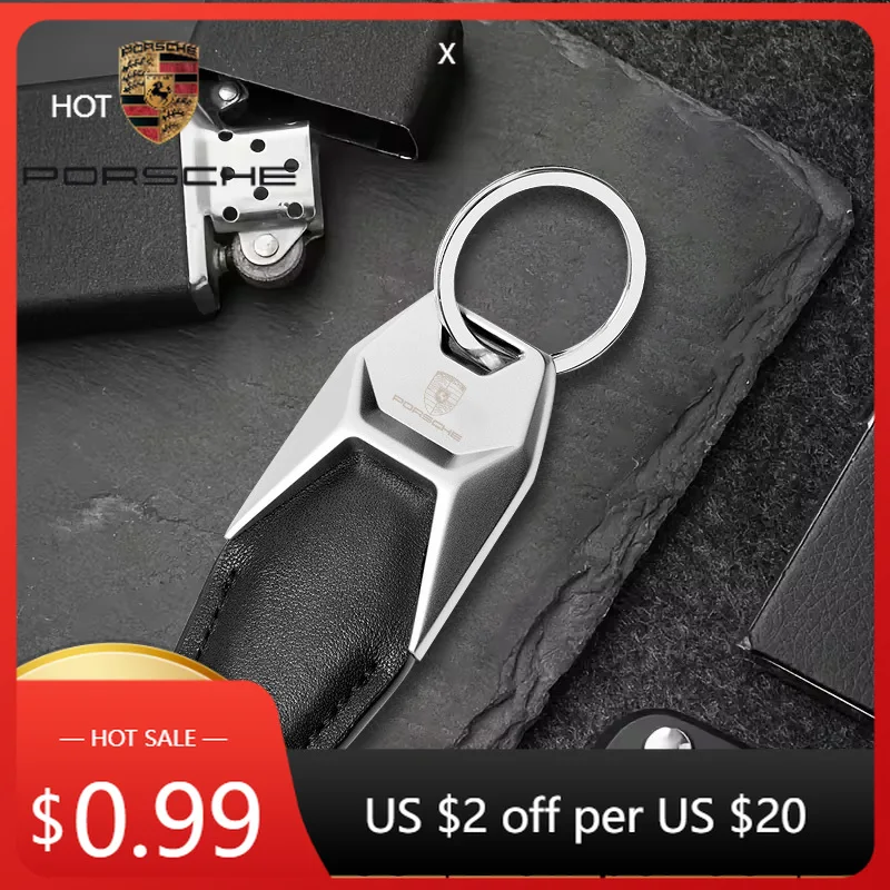 

Наклейка на автомобиль для Porsche, кожаный брелок для ключей, аксессуар для Porsche Cayenne, Panamera, Macan, 911, 718, Taycan