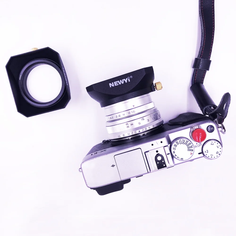 Pare-soleil carré rétro universel, 37 à 58mm, accessoires d'objectif pour Sony, Fujifilm, Olympus, objectif d'appareil photo sans miroir, révélateur de caméscopes