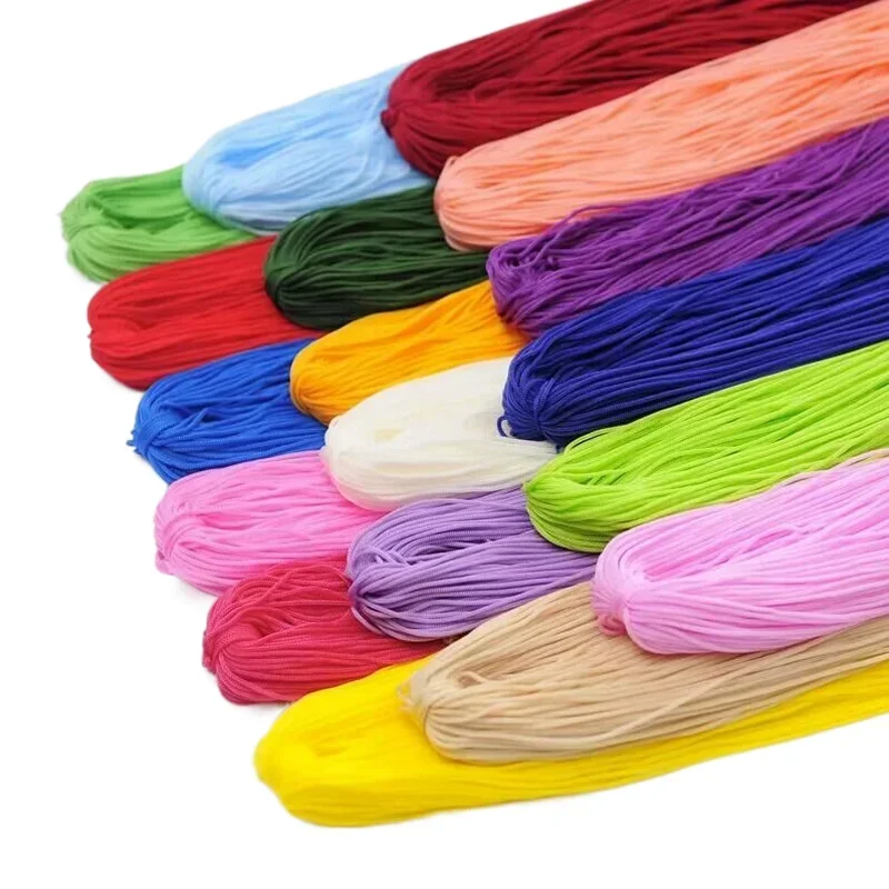 50g de hilo de gancho de seda de hielo hueco Trapillo Para Tejer Crochet Diy hilo de nailon Alison Mae Laine macramé cordón 1mm 98m