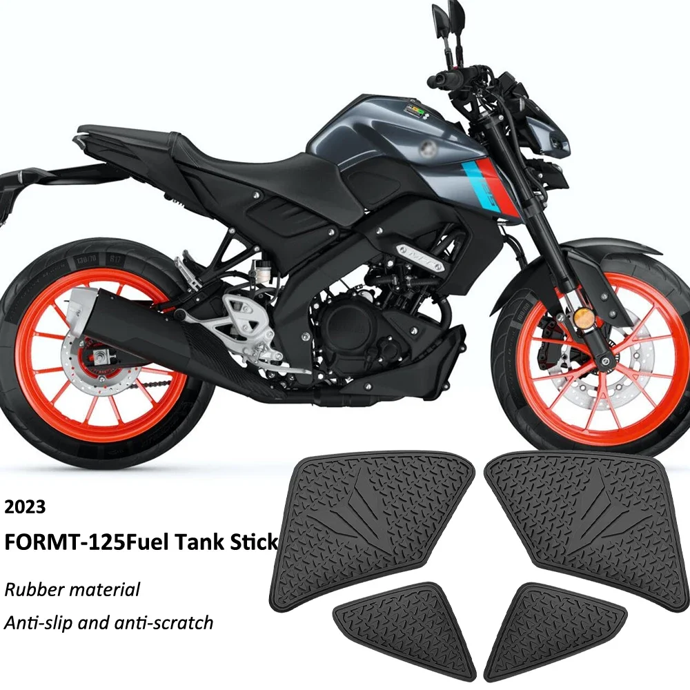 

Motorcycle Accessories Fuel tank pad protection decal for MT-125 mt125 MT125 2023 2024- Motorcycle Rubber Sticker Side Grip Pad