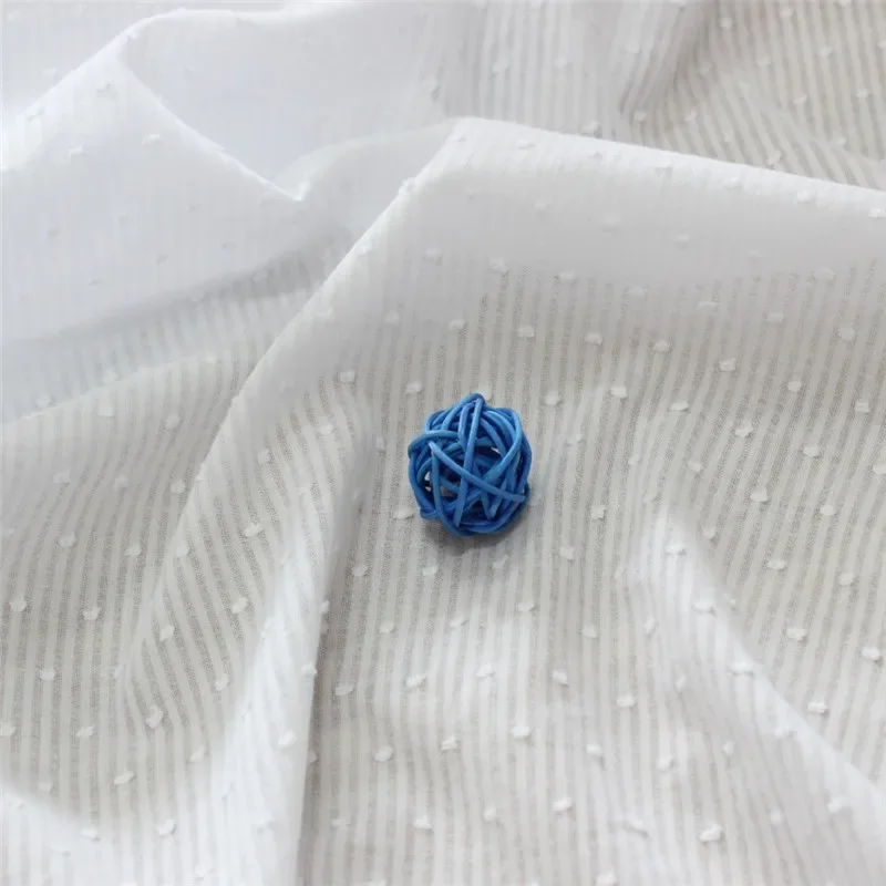 1PC=100*145cm Cotton Jacquard Yarn Lobo Dyeing Foam Clothing Fabric Cotton Pajamas Jacquard Fabric Handmade Diy Cloth