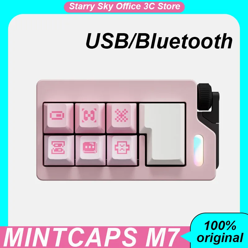 

Mintcaps M7 Pad Mini Keyboard Wireless Bluetooth USB Pad PBT BCP Shaft Rechargable PC Esports Laptop Gaming Keypad Office