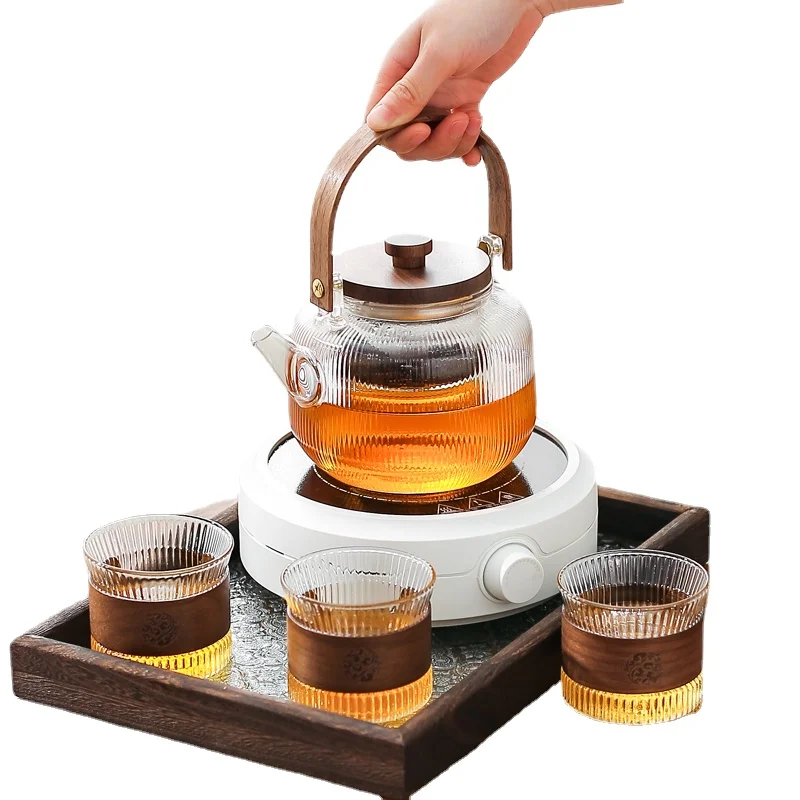 Yy Glass Scented Teapot Set Bubble Fruit Tea Health Pot Tea-Boiling Stove Tea Cup