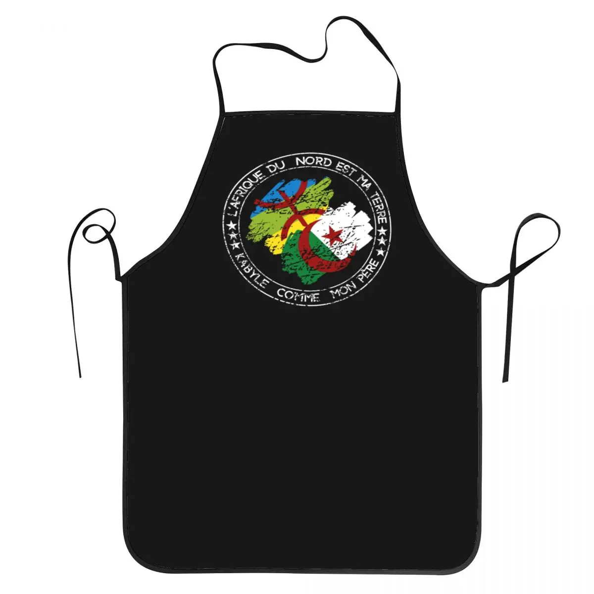 Funny Kabyle Amazigh Berber Flag Bib Aprons Men Women Unisex Kitchen Chef Tablier Cuisine for Cooking Baking Painting