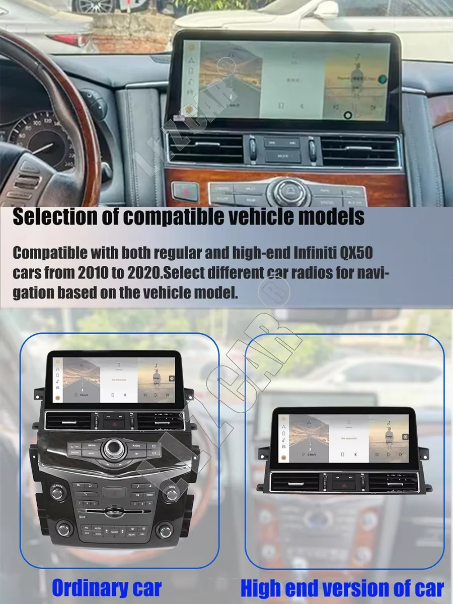12,3 "para Nissan Amada Patrol Royale SL 2014-2017 para Infinit Y62 QX80 QX56 pantalla Android Carplay Auto Radio navegación GPS