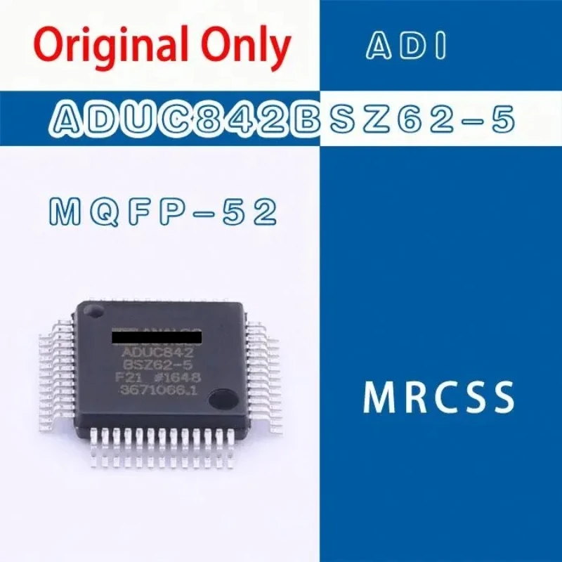 

1pcs New and original ADUC842BSZ62-5 MCU microcontroller chips 8052 CISC 62KB Flash 5V 52-Pin MQFP ADUC842