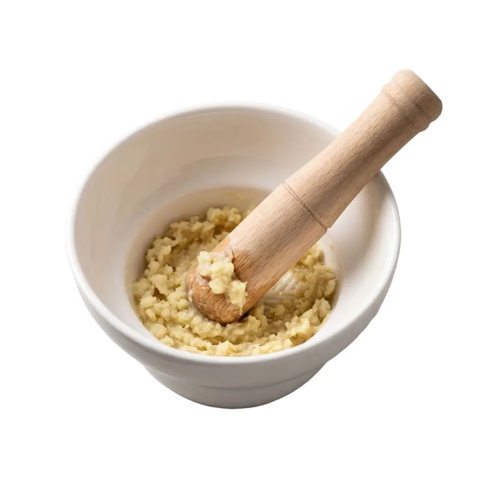 Manual Ceramic Grinding Bowl With Grinding Rod Easy Clean Rice Paste Bowl Smooth Multifunctional Baby Food Milling Bowl