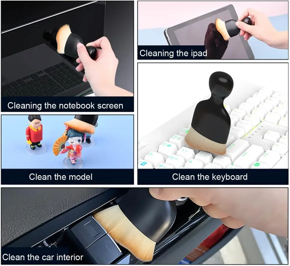 Keyboard Soft Cleaning Brush Car Interior Cleaning Tool Center Console Air Conditioning Outlet Cleaning Brush Car PC Cleaners