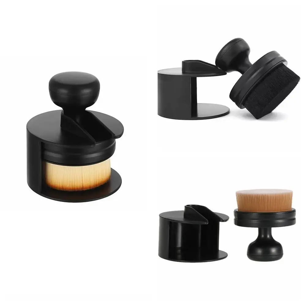 

Durable Plastic Stamp Foundation Brush Multifunctional Handheld Flat Makeup Brush Tire Shine Applicator Brush Car