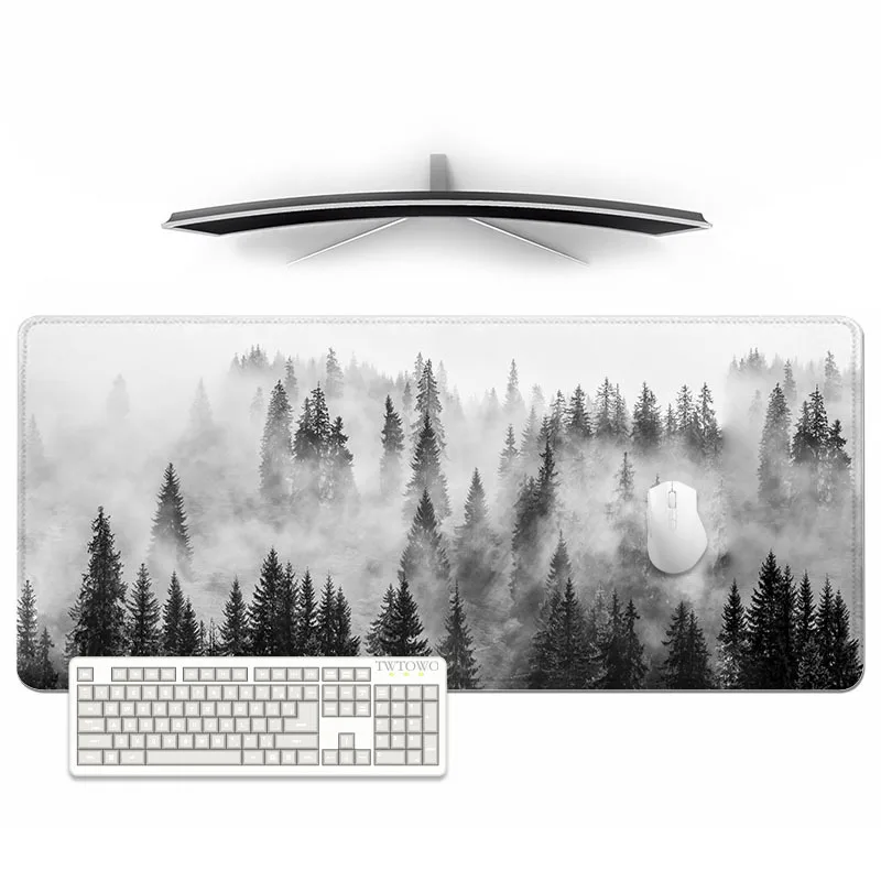 Gray Forest Mouse Pad Gamer XL Home New HD Mousepad XXL Desk Mats Office Carpet Natural Rubber Gaming laptop Mice Pad