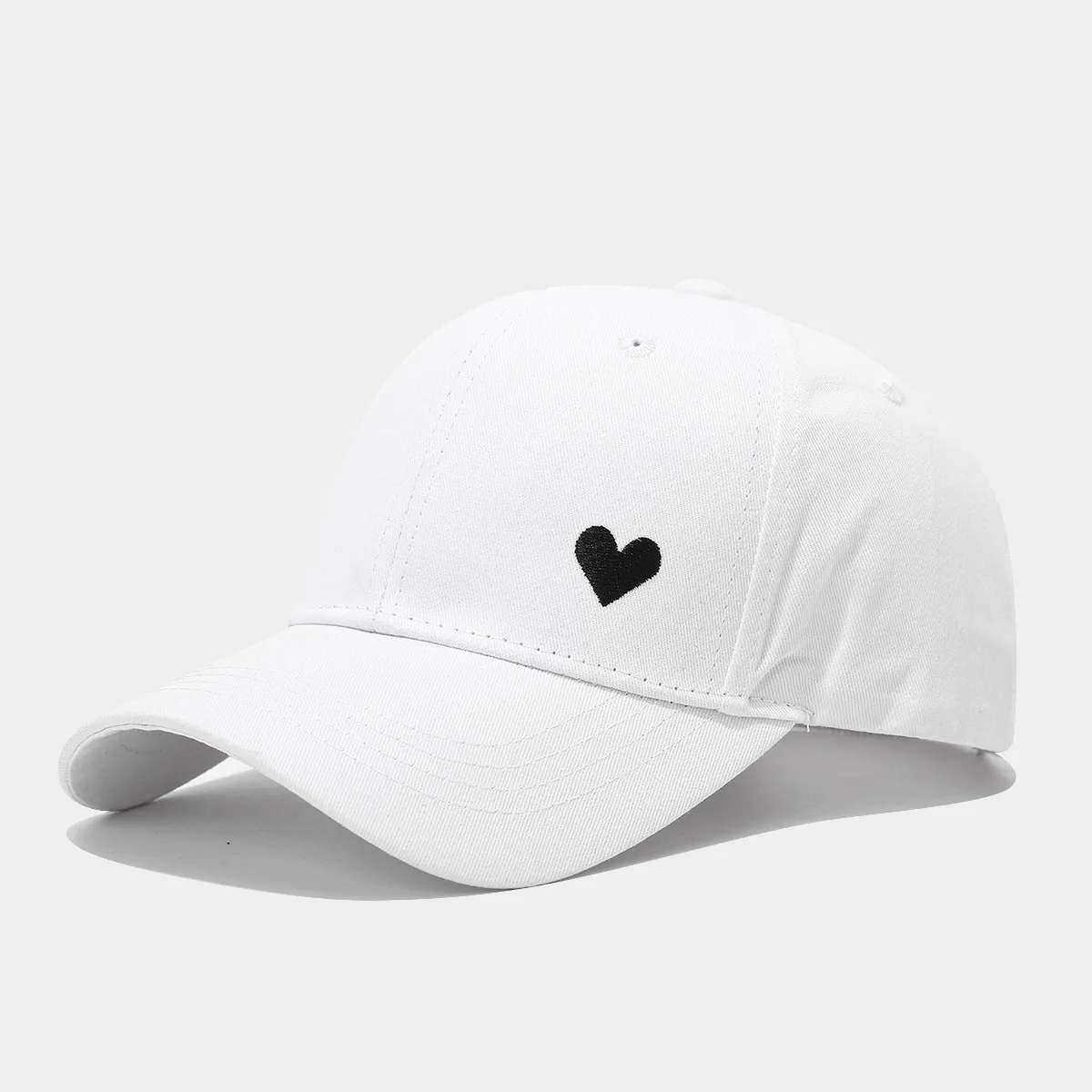 

Baseball Cap Heart Men Women Curve Bill Fitted Hat Sun Protection Accessory For Golf Running Hike Outdoor Sports