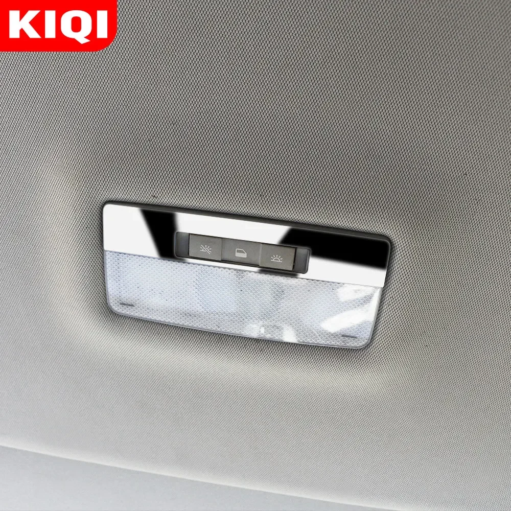 KIQI Car Stainless Steel Front Reading Light Frame for Chevrolet Cruze Sedan Hatchback 2009 - 2015 Roof Reading Lamp Cover Trim