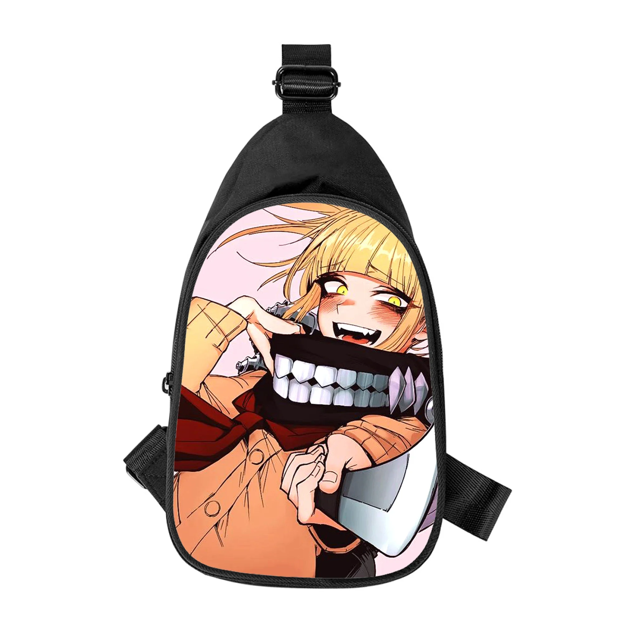 อนิเมะ My Hero Academia Himiko Toga กระเป๋าสะพายข้างกระเป๋าคาดหน้าอกสะพายไหล่สำหรับผู้หญิงกระเป๋านักเรียนสามีคาดเอวกระเป๋าหน้าอกผู้ชาย