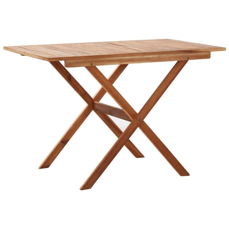 

Patio Table 43.3x26.4x29.1 Solid Acacia Wood