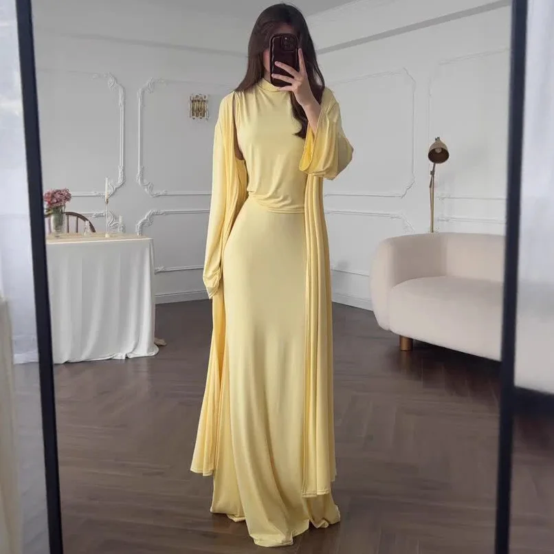 Eid 3 Piece Set Women Top Cardigan Coat Skirts Suit Ramadan Morocco Dubai Islam Long Skirts Ensemble Muslim Arabic Outfits