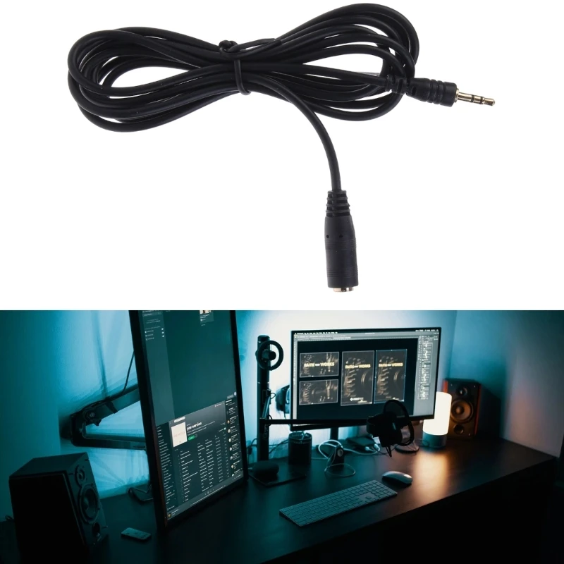 2.5mm Extension Cable, Male to Female Adapter Extender Line Stereo Wire Cord 2.5mm Connector for Headset Headphone