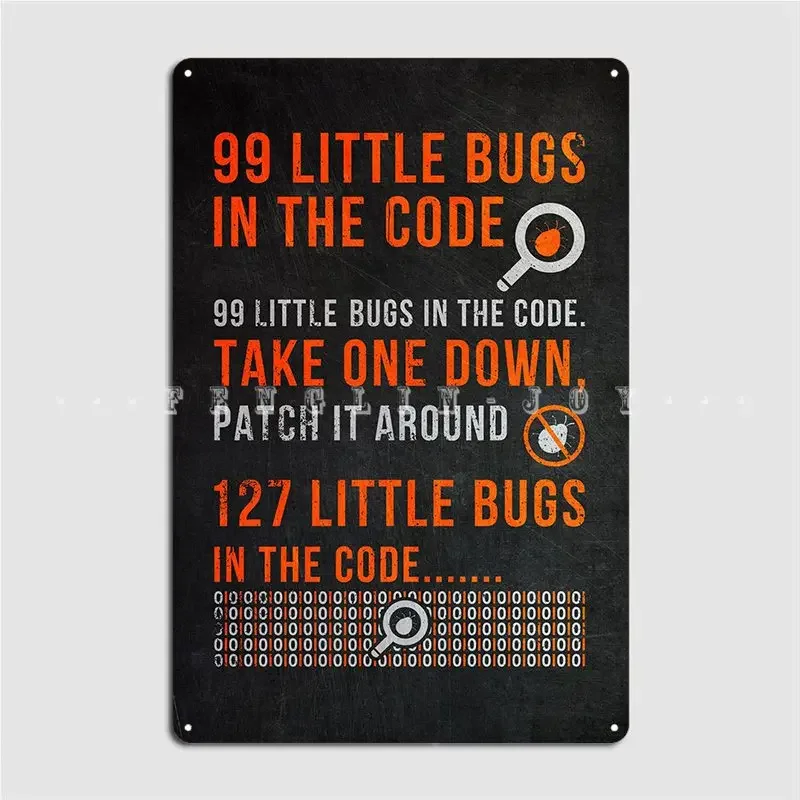 Programming Funny Poem Metal Sign Wall Mural Garage Club Design Mural Painting Tin Sign Poster