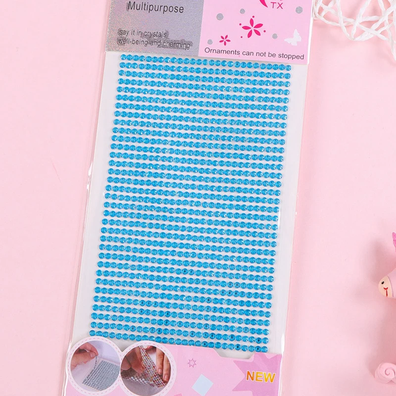 Rhinestones Stickers Self Adhesive Acrylic Kids Paper Phone Cup DIY Diamond Decor Scrapbooking 6 Sheets