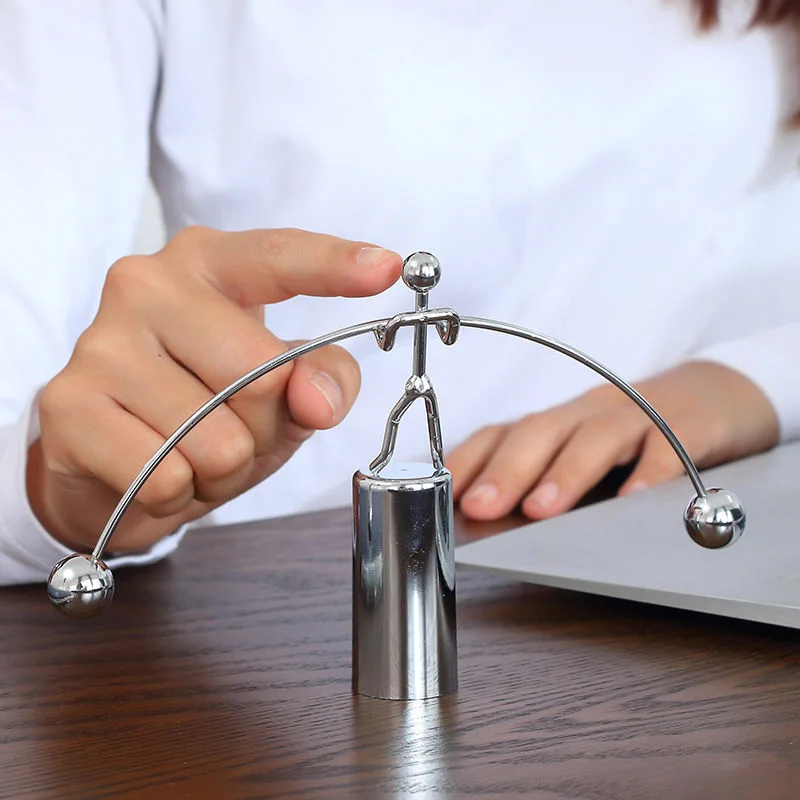 Gewichtheber Kinetische Kunst Stahl Balance Physik Spielzeug Lustige Schreibtisch Stress Relief Gadgets Für Büro Kreative Neuheit Geschenke
