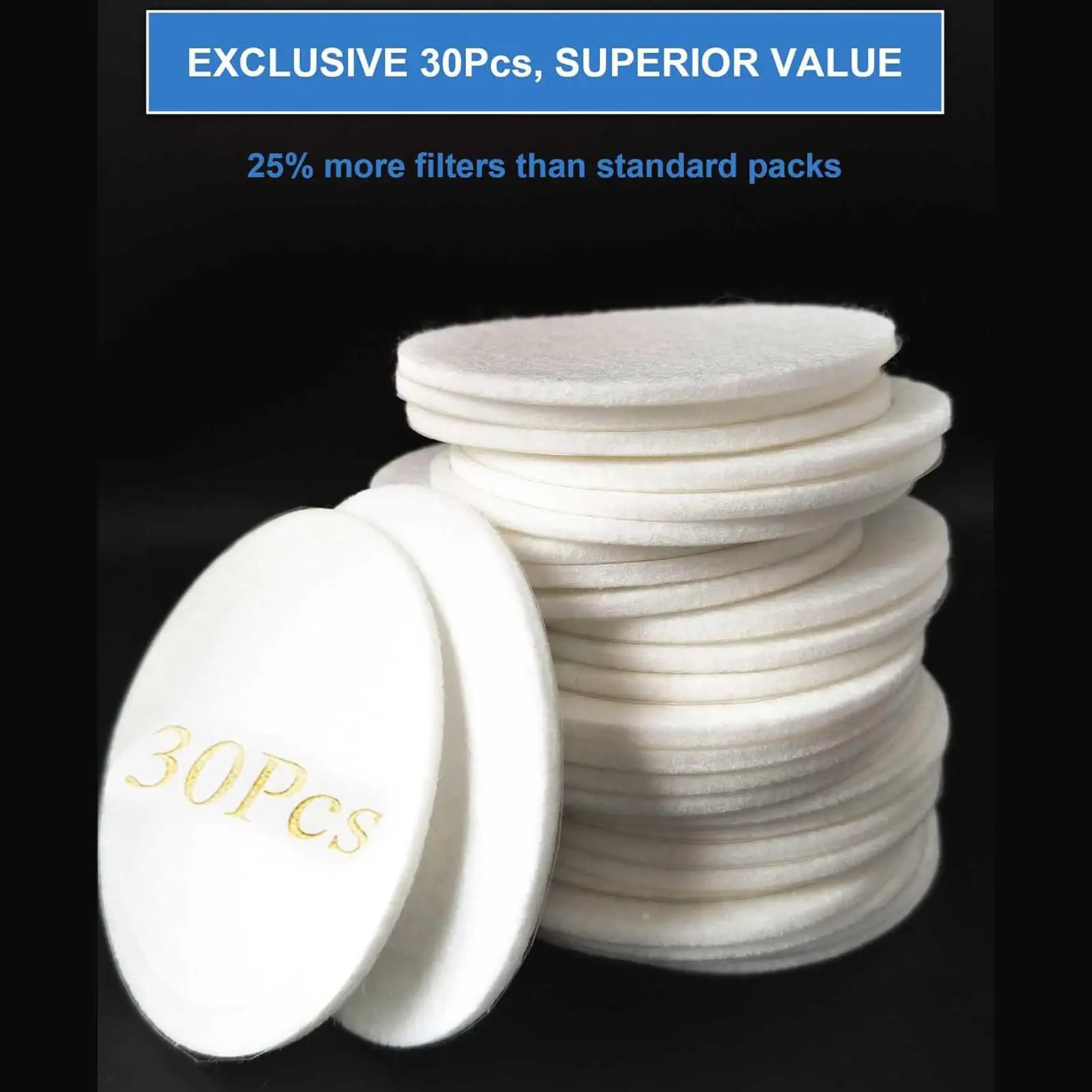 Monotub Water Filters 30 Pieces Adhesive Reusable Breathable Pads Mushroom Growing Supplies for Mushroom Cultivation Growing