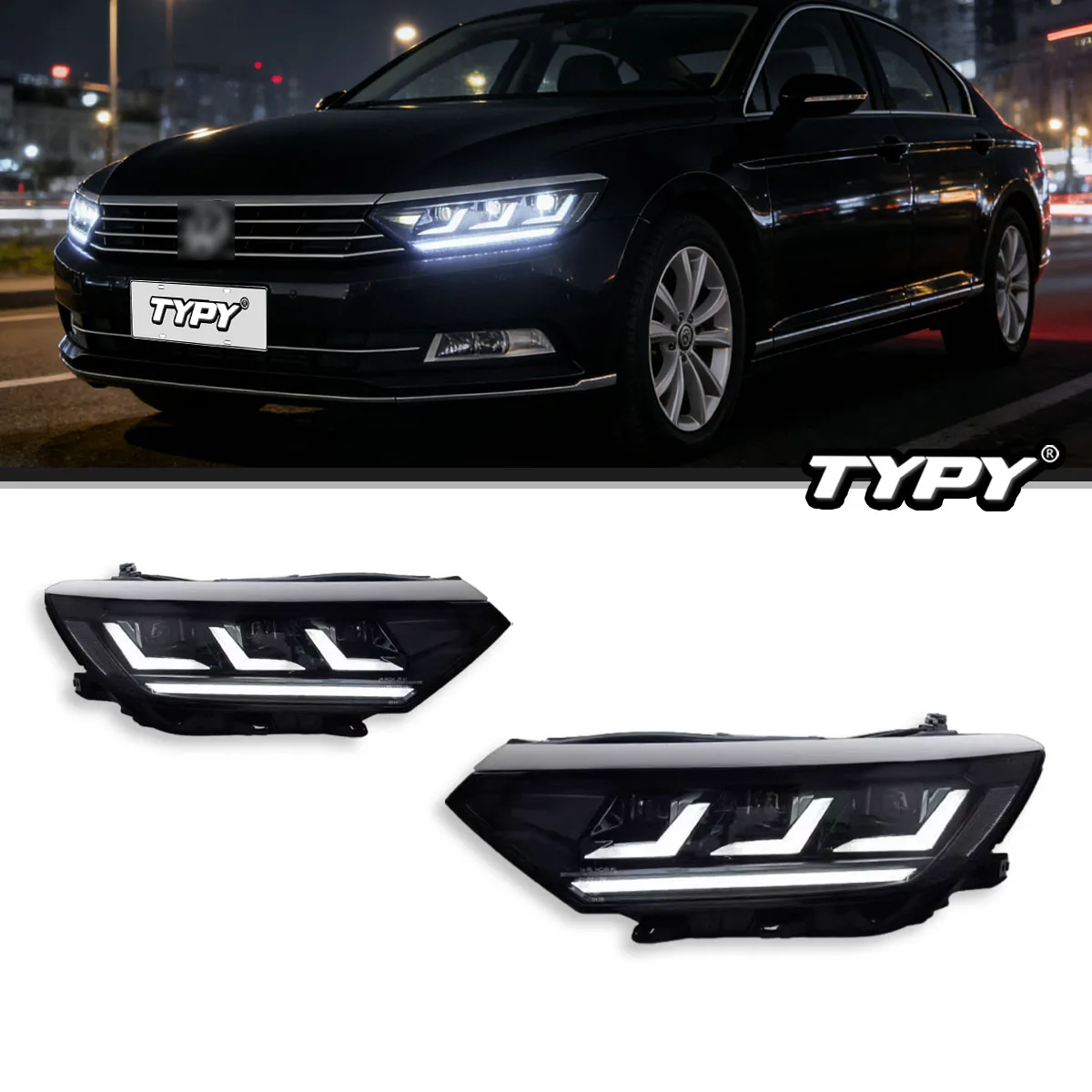 

TYPY Volkswagen Magotan B8 Car Lights LED Headlights 2017-2019 Front Headlights Daytime Running Lights Projector Lens For Cars