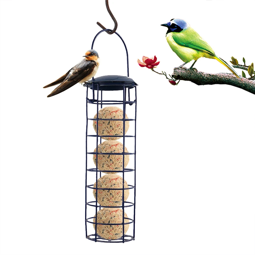 Portable Hanging Bird Feeder Outdoor Small Wild Birds Food Fat Ball Dispenser Container For Parrots Pigeon Birds Accessories #WO