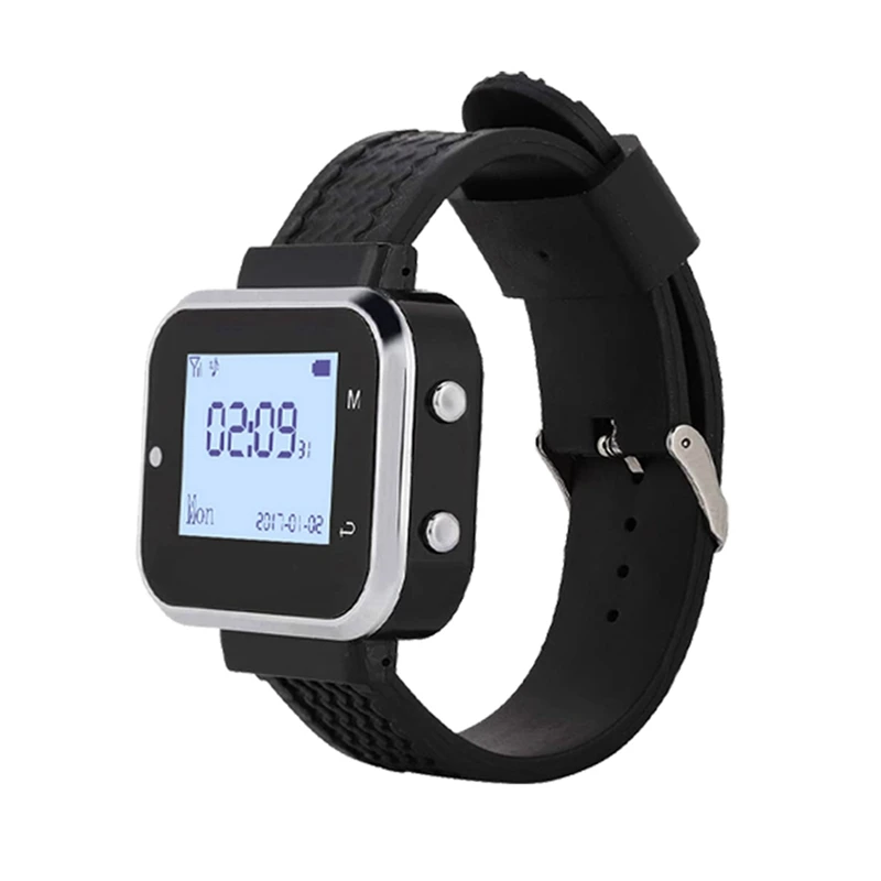 433Mhz Wireless Watch Receiver Pager For Fast Food Shop Restaurant Cafe Clinic Calling System