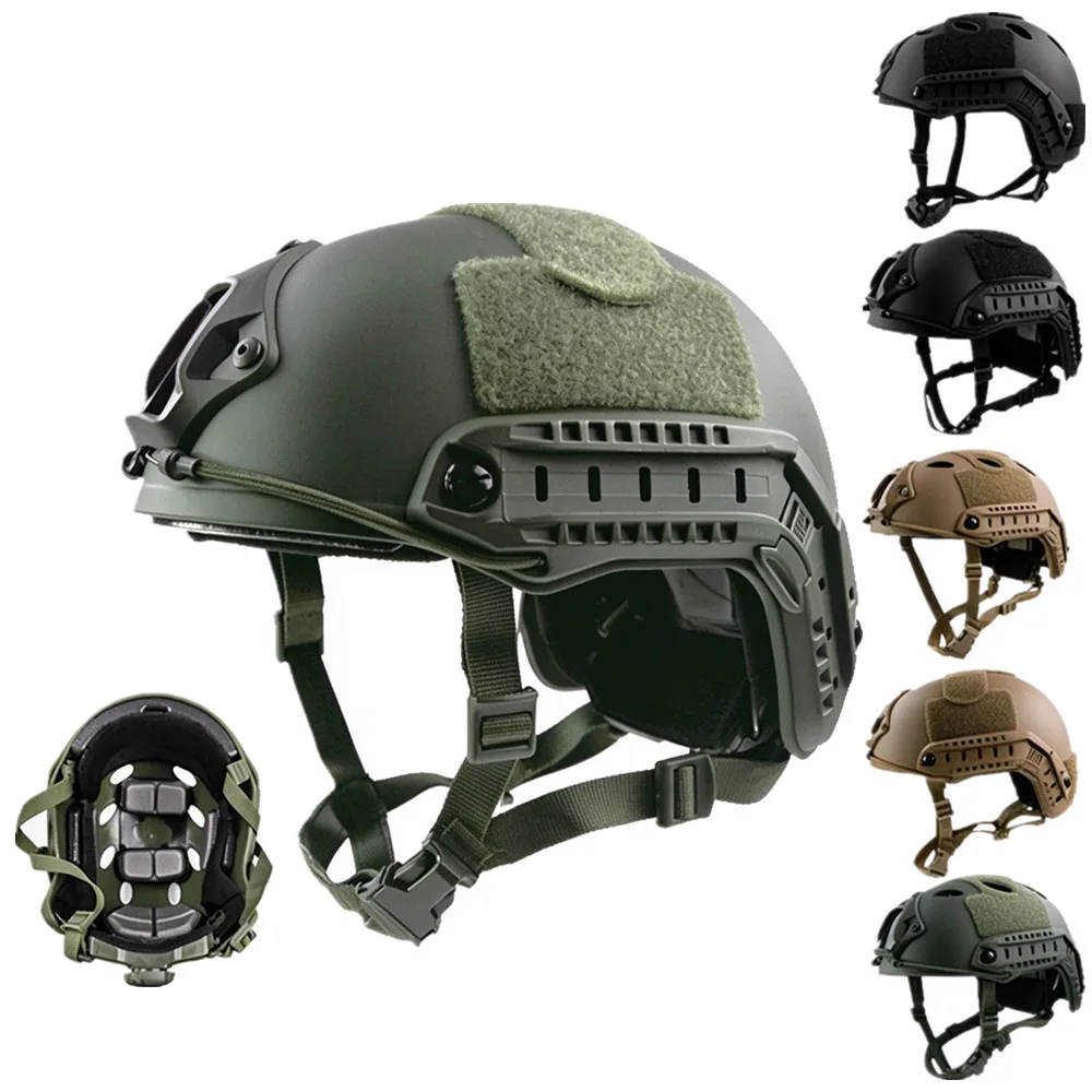 FAST PJ MH Tactical Helmet Airsoft Lightweight ABS Helmet Outdoor Riding Hunting Shooting CS Protective Helmet Adjustable Knob