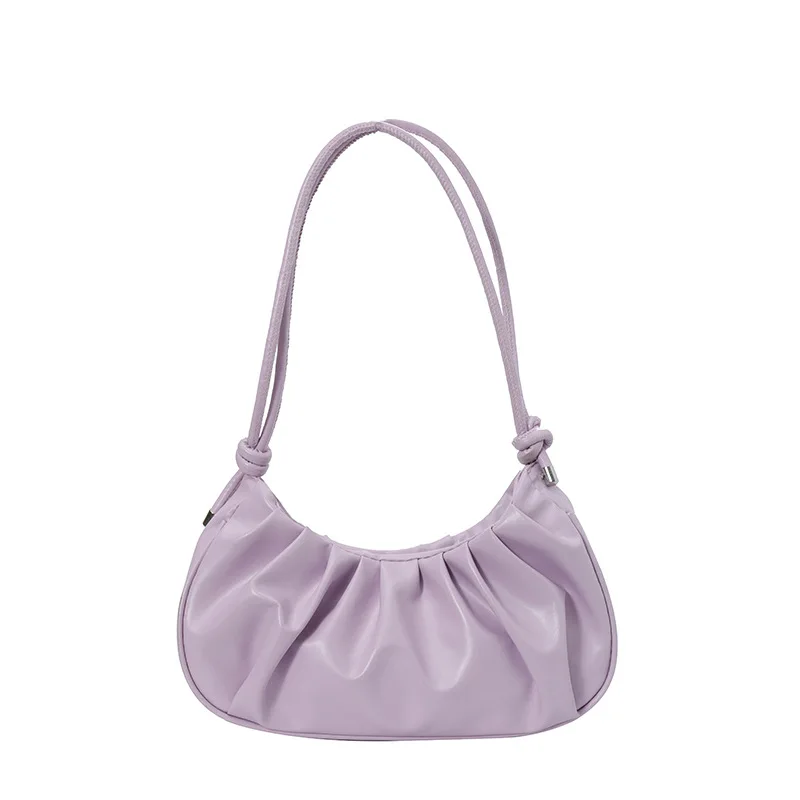 2026 New Folded Cloud Women's Casual Shoulder Bag High Aesthetic Value Korean Style PU Material Magnetic Buckle Soft Square S...