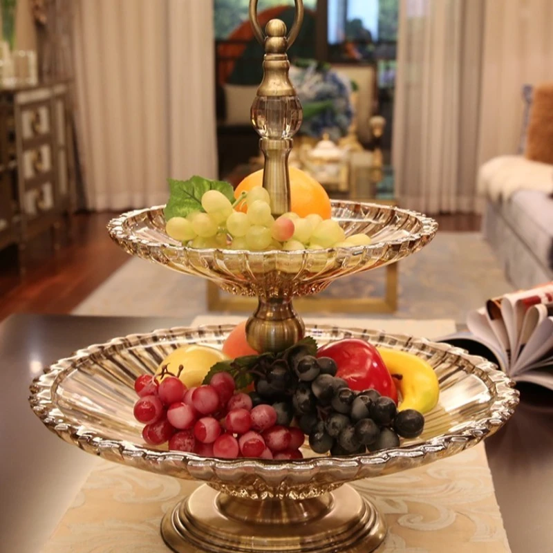 

fruit plate, light luxury high-end dried fruit plate, household living room, coffee table ornament, luxury fruit basin
