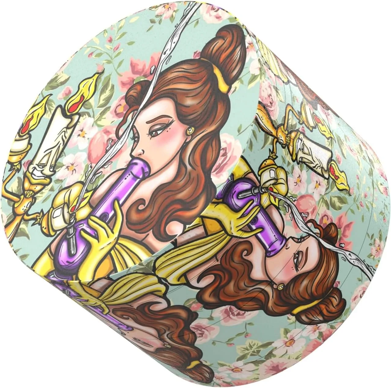 2Inch/50mm Smoking Princess Metal Herb Grinder Girl Gift 4 Layers Grinder