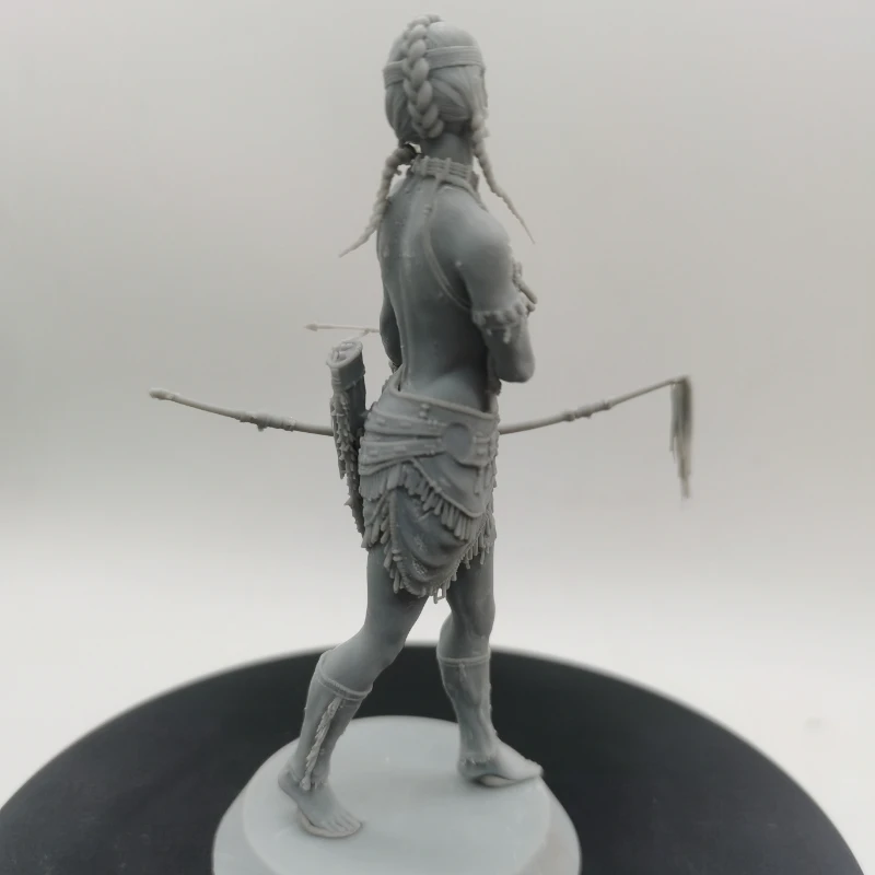 Resin Model Figure, 1/24 Scale Tribal Female Archer, GK, Unassembled and Unpainted Kit, 3D DIY Toy