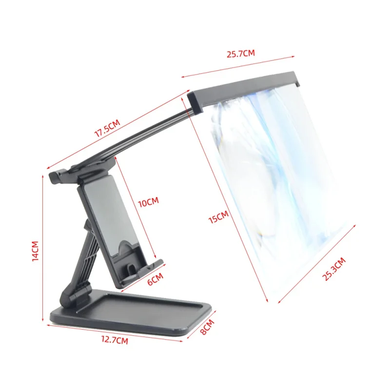 Mobile Phone Screen Amplifier Universal Movie Screen Enlarge Vivid Magnifier Projector Pad Desktop Stand Folding Phone Holder