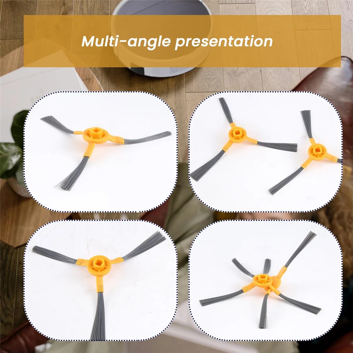 2Pcs Side Brushes for Haier T550W T560H Robot Vacuum Cleaner Replacement Home Cleaning Accessories Durable