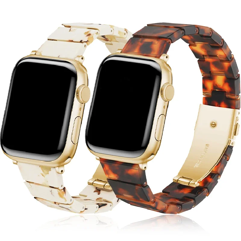 Resin Strap for Apple Watch Band 49MM 44mm 40mm 42mm 46mm 41mm 45mm correa Breathable Bracelet for iWatch SE Ultra 10 9 8 7 5 4