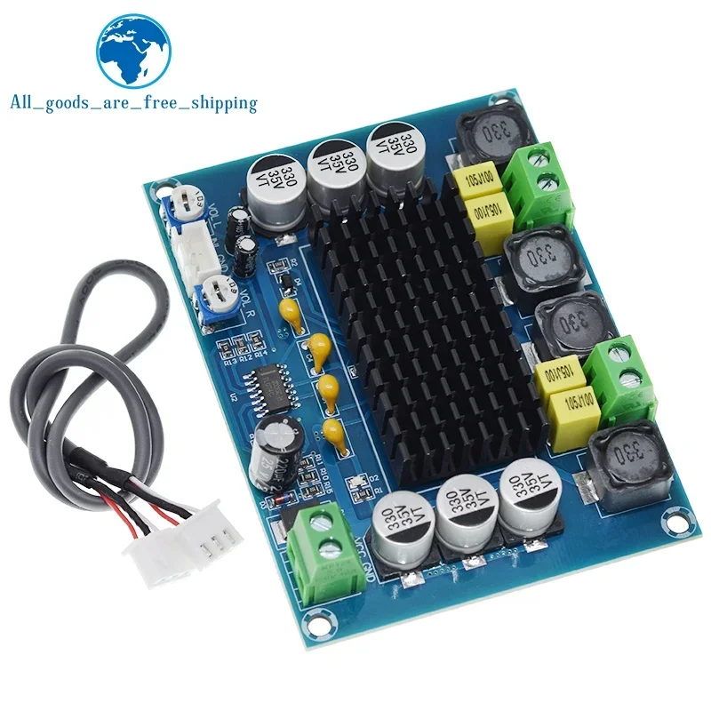 1/3/5PCS DC 12V 24V 120W*2 TPA3116 D2 Dual Channel digital Power audio amplifier board  Original TPA3116