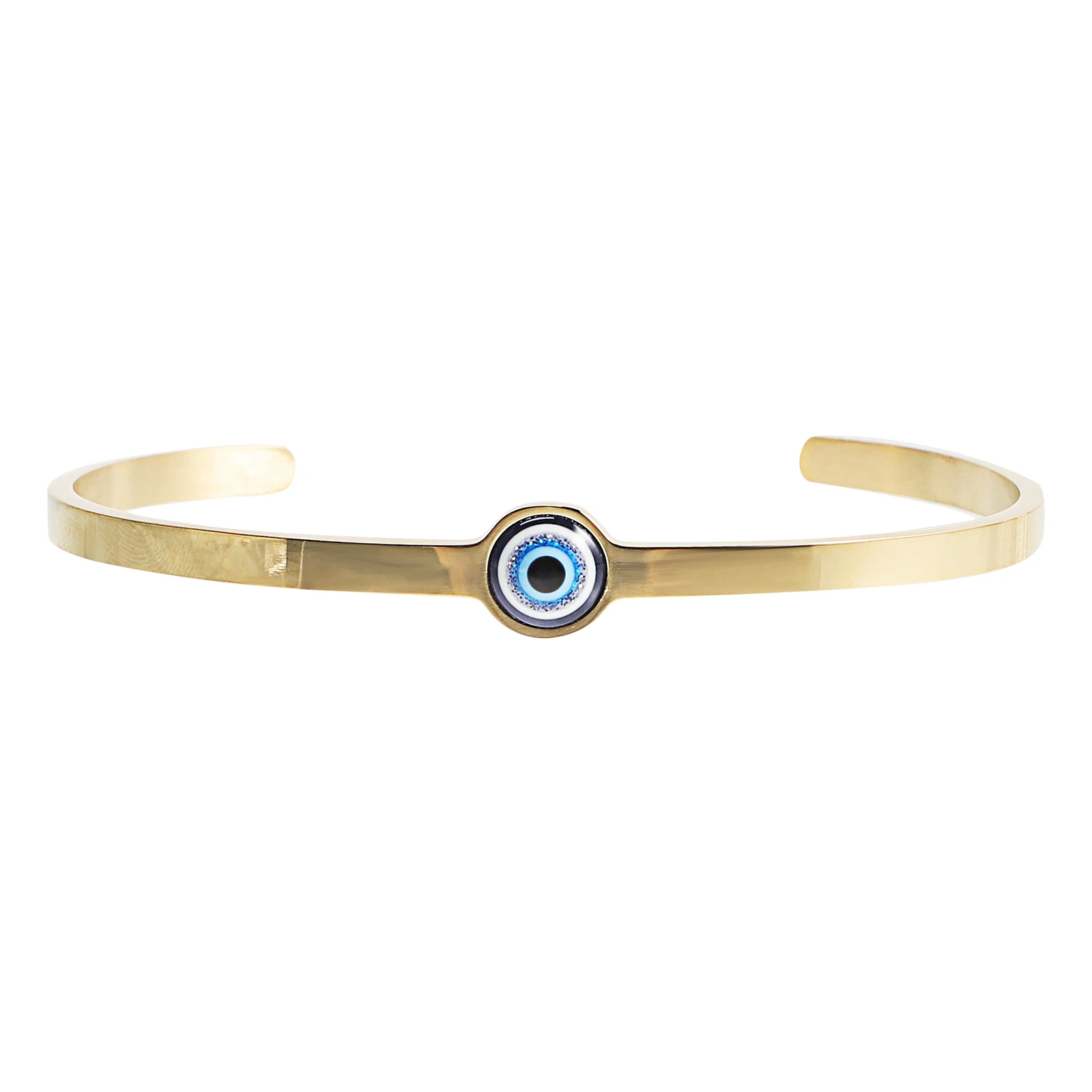

Titanium Steel Bracelet Evil Eye Adjustable Bangle Women Men Simple Jewelry Aesthetic Gift Beach Holiday Valentine Christmasevil