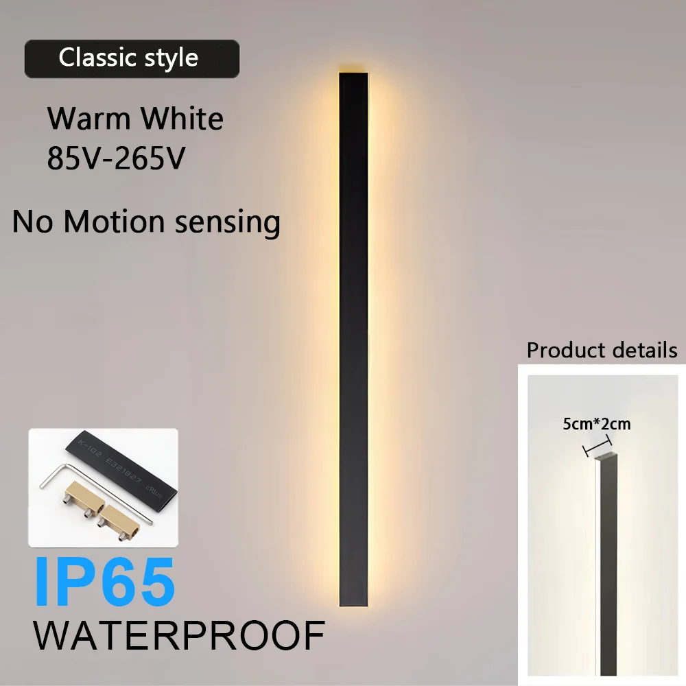 2/1PCS Bewegingsdetectie LED Waterdicht IP65 buiten Lange wandlamp villa Wandlamp Tuin veranda Blaker Licht 110V 220V 55-200CM ﻿