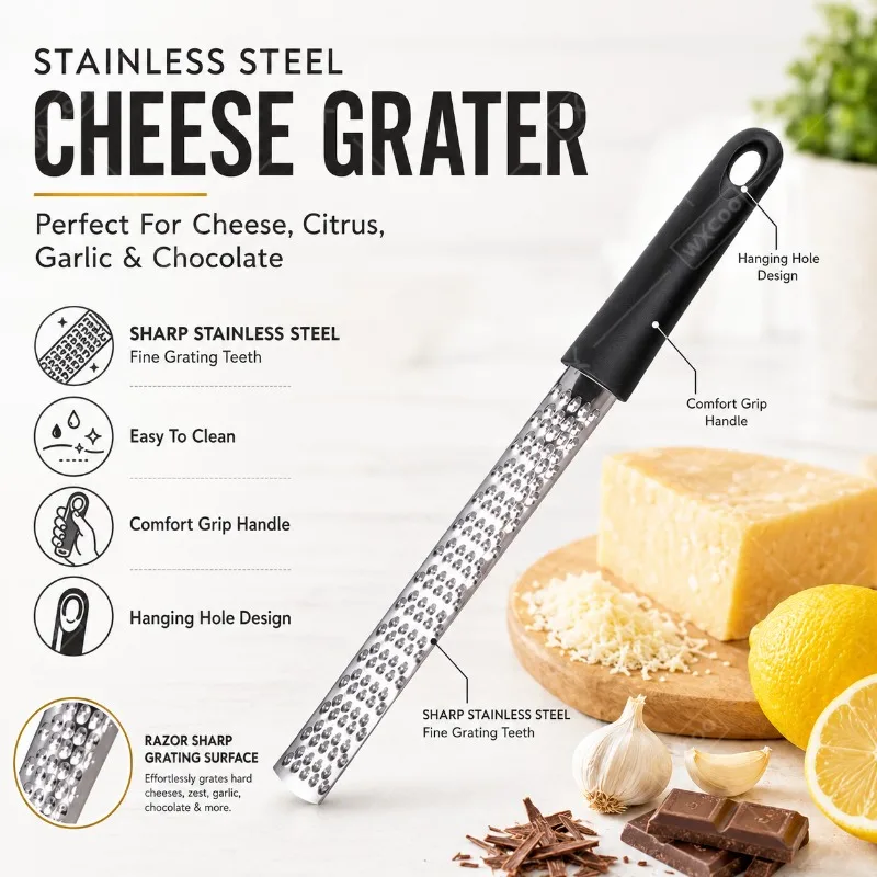 Stainless Steel Cheese Citrus Zester Grater Slicer Lemon Zester Chocolate Chopper Fruit Peeler Vegetables Cutter Kitchen Gadgets