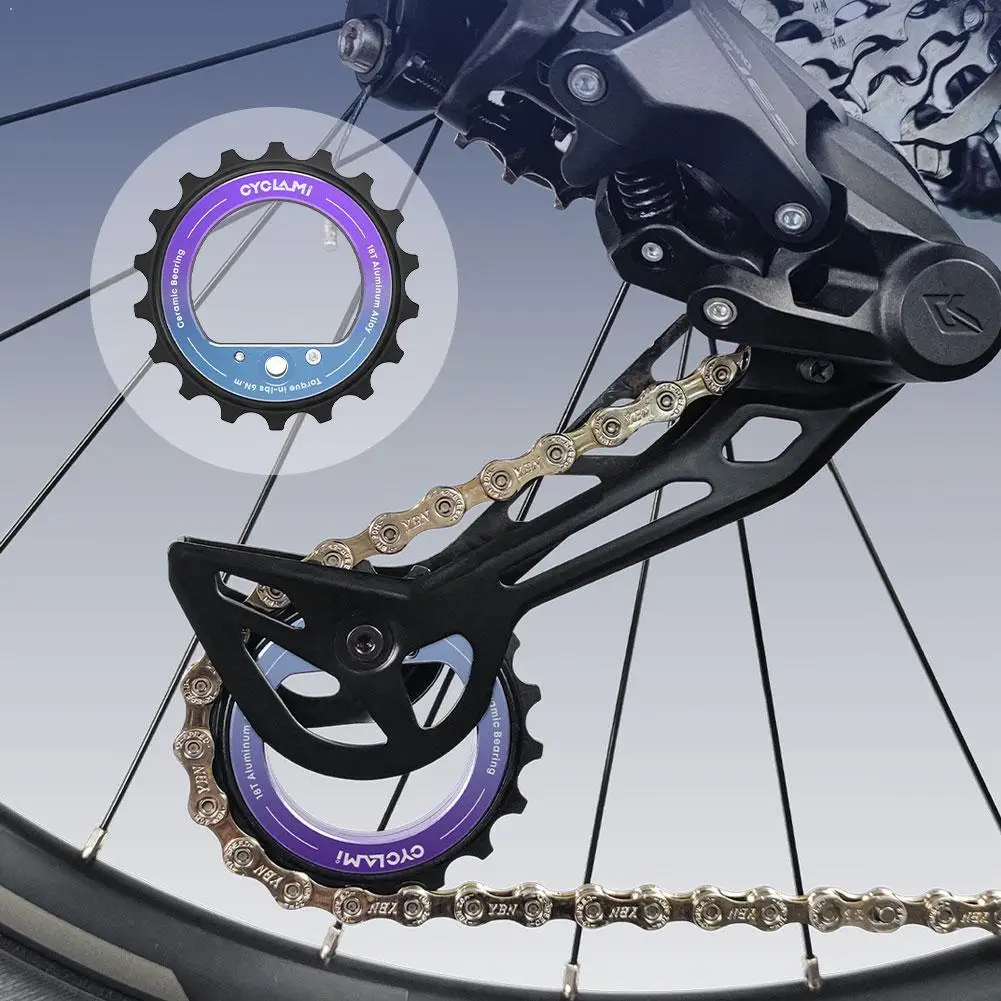 

18T Полое колесо-ролик заднего переключателя с керамическим подшипником, 9/10/11 скоростей, двухцветное оксидирование, для R8000 7000, запчасти для велосипедов, улучшенная версия