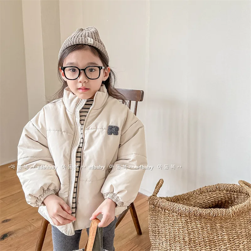 2025 Winter New Baby Plus Velvet Thick Long Sleeve Coat Fashion Infant Warm Padded Jacket Casual Toddler Girls Boys Down Jackets