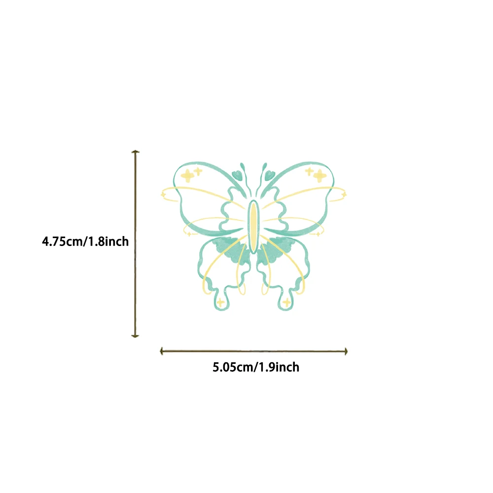 60PCS Colorful Butterfly Stickers Exquisite Handbag Material Phone Case Laptop Water Cup Luggage Waterproof Stickers