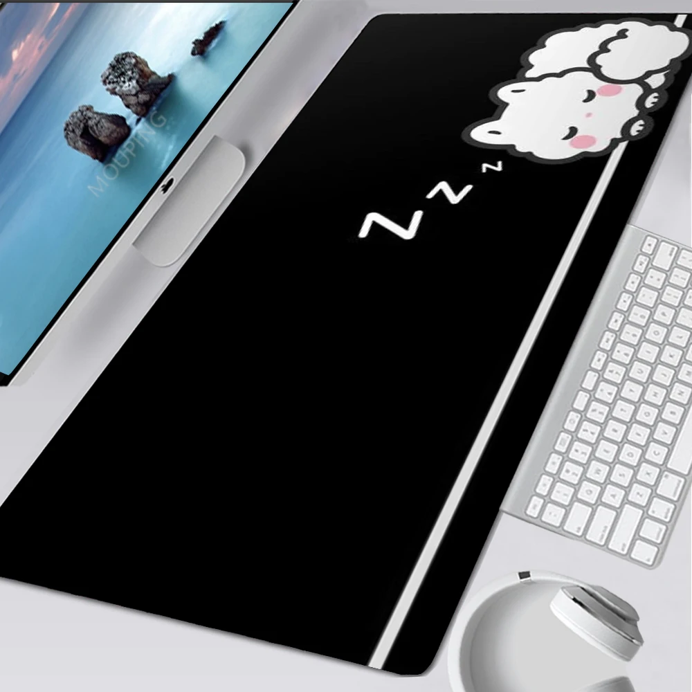 Tapete de mouse com padrão de gatos dormindo estilo simples, tapete de mesa rosa, mousepad com padrão de gato, para lindo presente para namorado e namorada